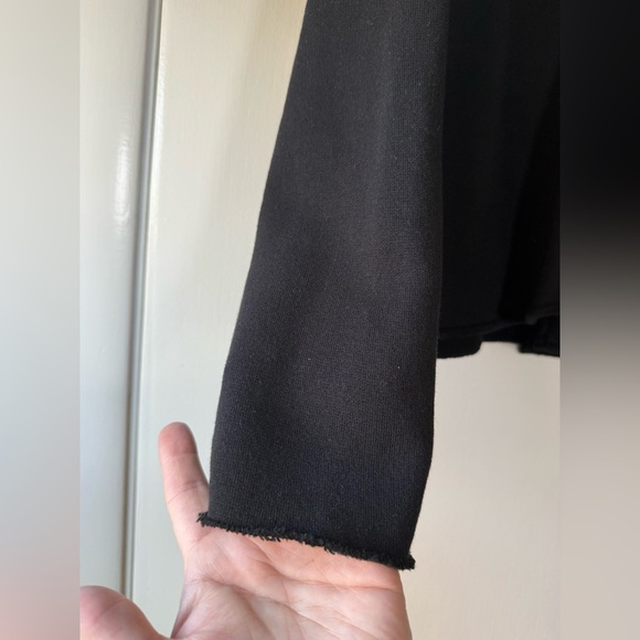 New! Frank & Eileen Mini Belfast Knit Sweatshirt Blazer Jacket Solid Black Large - Picture 11 of 11